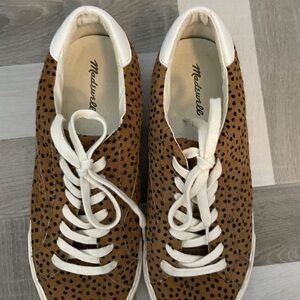Madewell Tan and Black Dot Sneakers